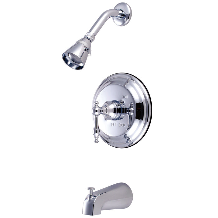 Kingston Tulare KB2631NL - Milano Single-Handle Pressure Balanced Tub and Shower Faucet, Polished Chrome