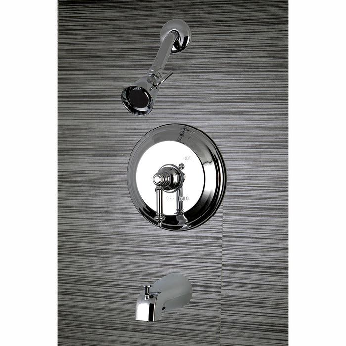 Kingston Templeton KB2631TL Single-Handle Pressure Balanced Tub and Shower Faucet, Polished Chrome