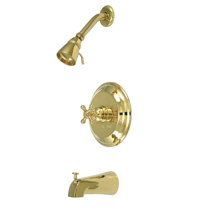 Kingston Heirloom KB2632BXT - Metropolitan Single-Handle Pressure Balanced Tub and Shower Faucet, Trim Only, Polished Brass