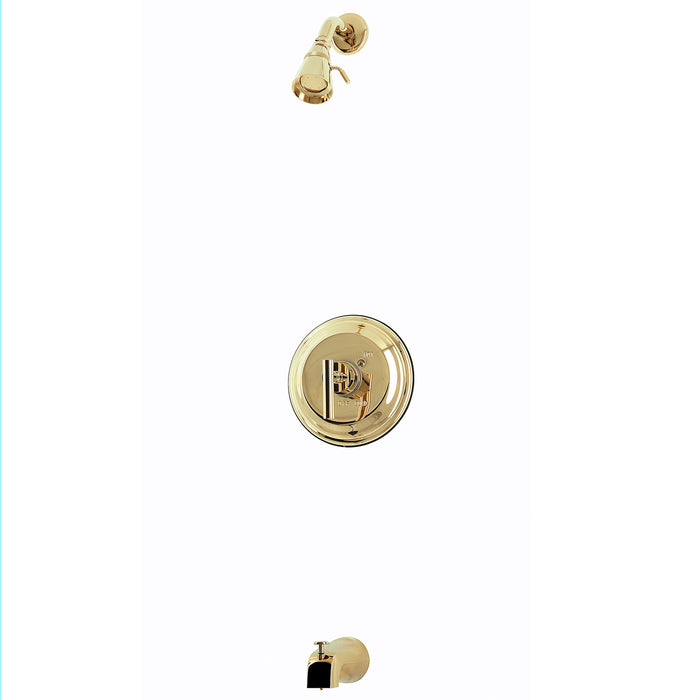 Kingston Manhattan KB2632CML Single-Handle Pressure Balanced Tub and Shower Faucet, Polished Brass