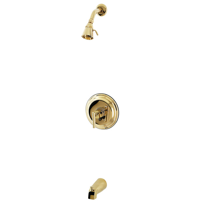 Kingston Manhattan KB2632CML Single-Handle Pressure Balanced Tub and Shower Faucet, Polished Brass