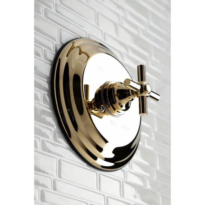 Kingston Tulare KB2632EXSOSingle-Handle Pressure Balanced Shower Faucet, Polished Brass
