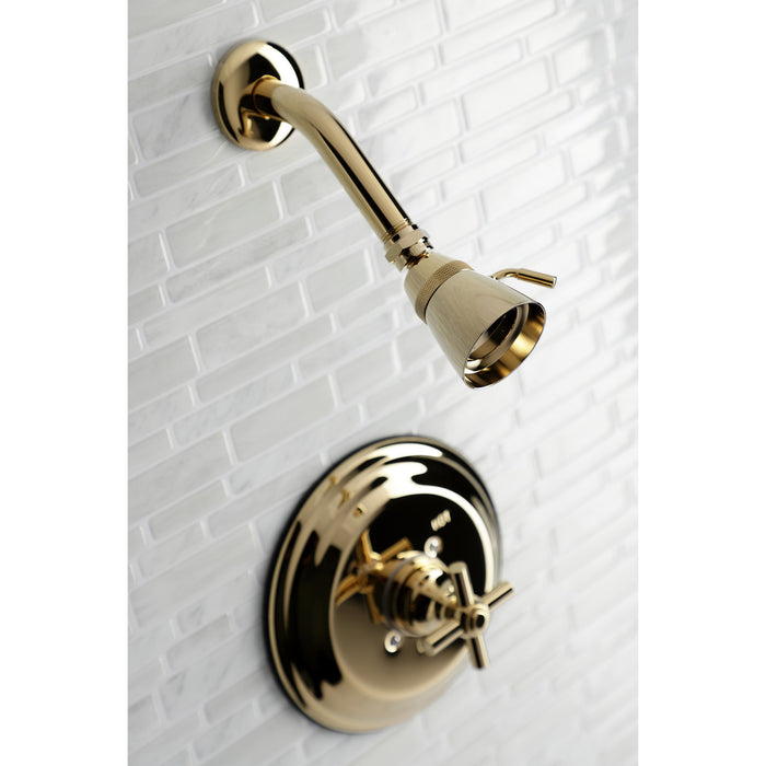Kingston Tulare KB2632EXSO Single-Handle Pressure Balanced Shower Faucet, Polished Brass