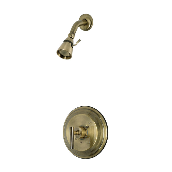 Kingston Manhattan KB2633CMLSO Single-Handle Pressure Balanced Shower Faucet, Antique Brass