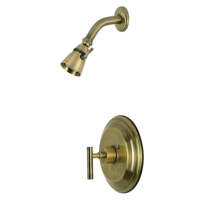Kingston Manhattan KB2633CMLSO Single-Handle Pressure Balanced Shower Faucet, Antique Brass