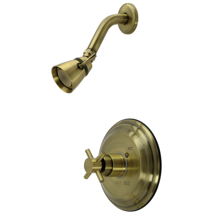 Kingston Tulare KB2633DXSO - Concord Single-Handle Pressure Balanced Shower Faucet, Antique Brass
