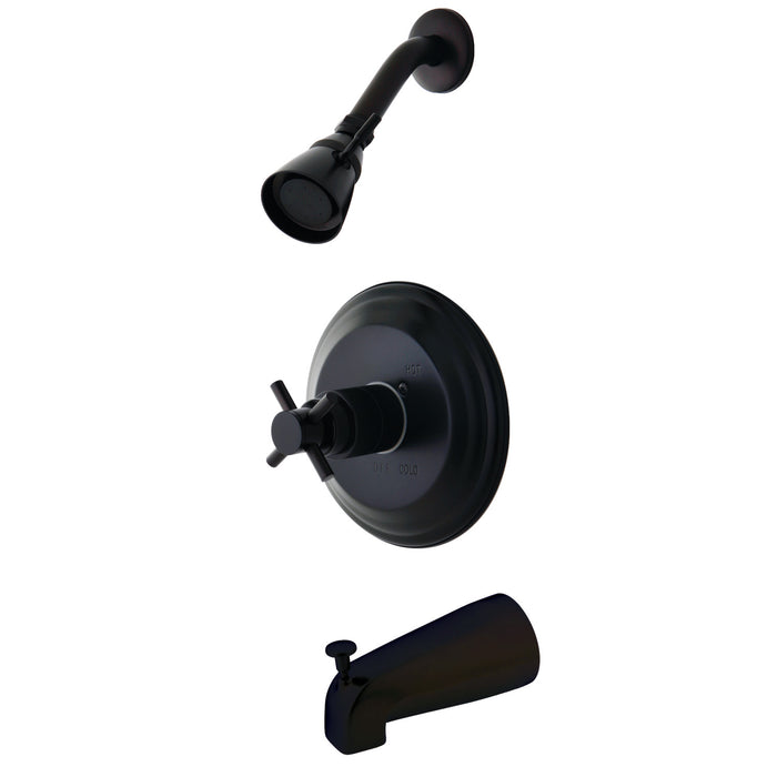 Kingston Tulare KB2635DX - Concord Single-Handle Pressure Balanced Tub and Shower Faucet, Oil Rubbed Bronze