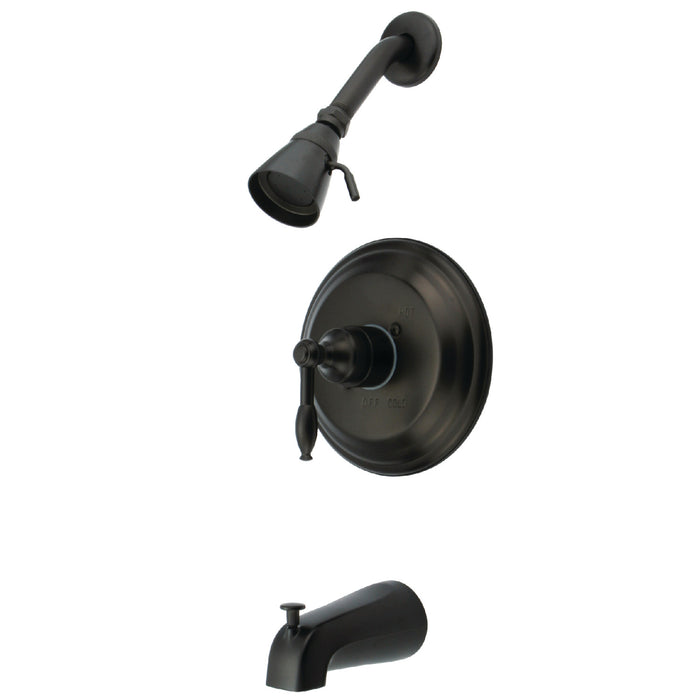 Kingston Heirloom KB2635KL - Naples Single-Handle Pressure Balanced Tub and Shower Faucet, Oil Rubbed Bronze