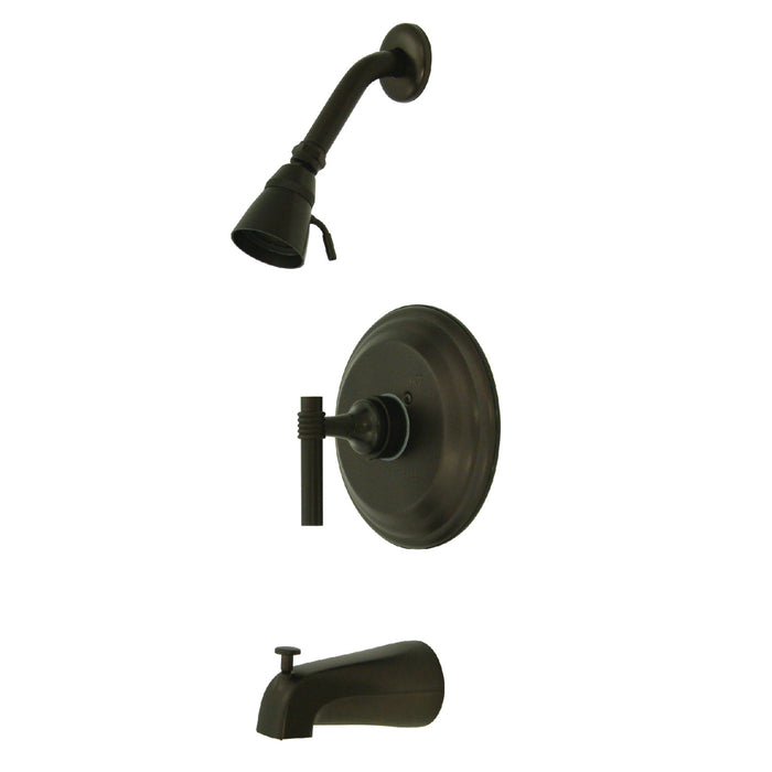 Kingston Tulare KB2635ML - Milano Single-Handle Pressure Balanced Tub and Shower Faucet, Oil Rubbed Bronze