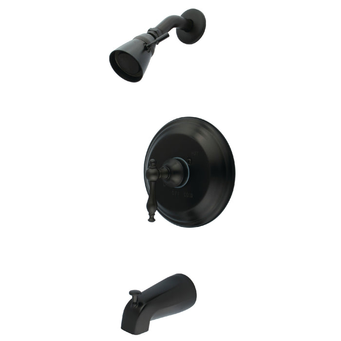 Kingston Tulare KB2635NL - Milano Single-Handle Pressure Balanced Tub and Shower Faucet, Oil Rubbed Bronze