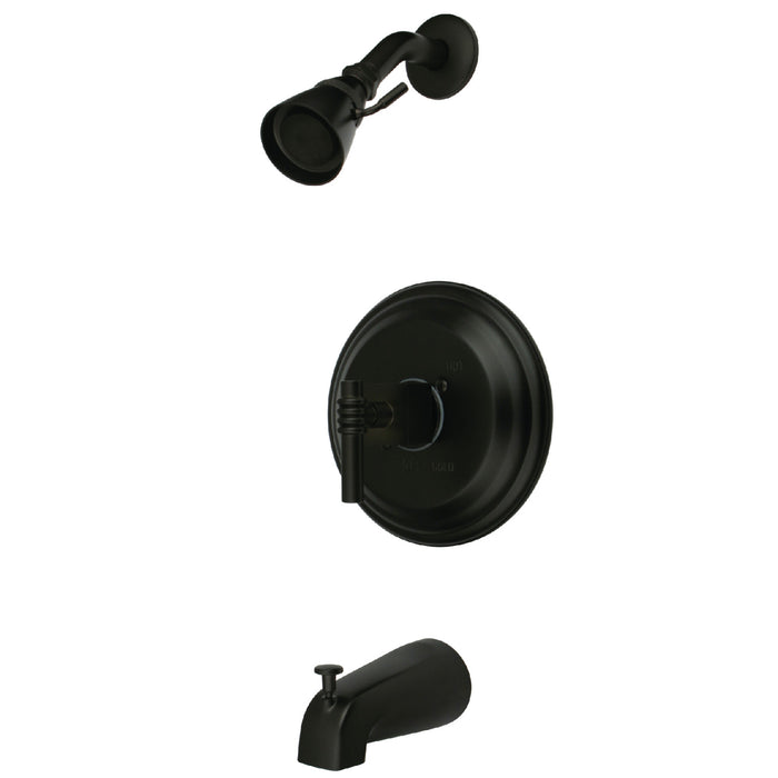 Kingston Tulare KB2635QL - Milano Single-Handle Pressure Balanced Tub and Shower Faucet, Oil Rubbed Bronze