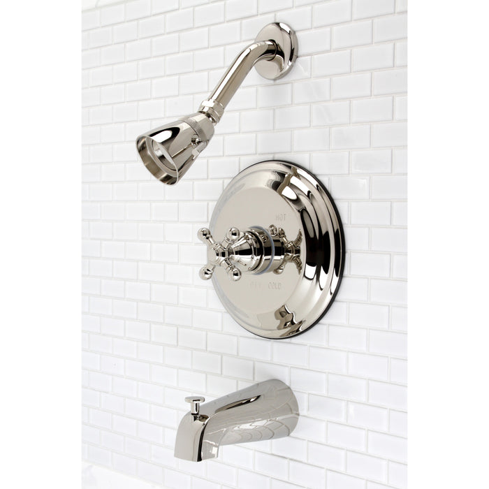 Kingston Heirloom KB2636BX - Metropolitan Single-Handle Pressure Balanced Tub and Shower Faucet, Polished Nickel