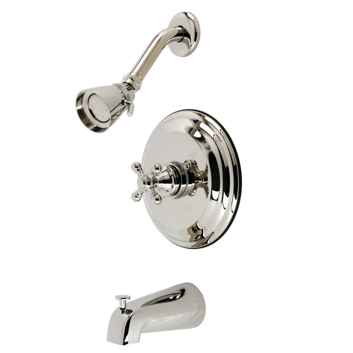 Kingston Heirloom KB2636BX - Metropolitan Single-Handle Pressure Balanced Tub and Shower Faucet, Polished Nickel