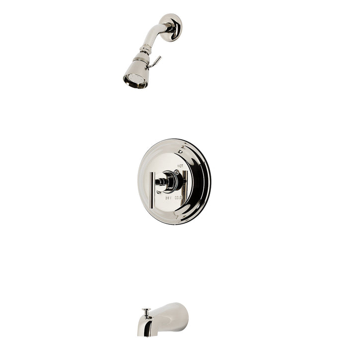 Kingston Manhattan KB2636CML Single-Handle Pressure Balanced Tub and Shower Faucet, Polished Nickel