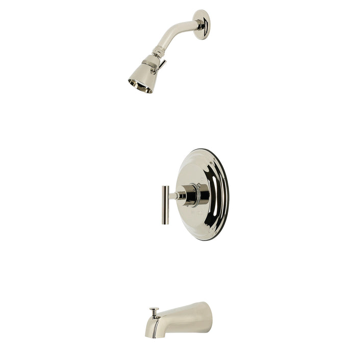 Kingston Manhattan KB2636CML Single-Handle Pressure Balanced Tub and Shower Faucet, Polished Nickel