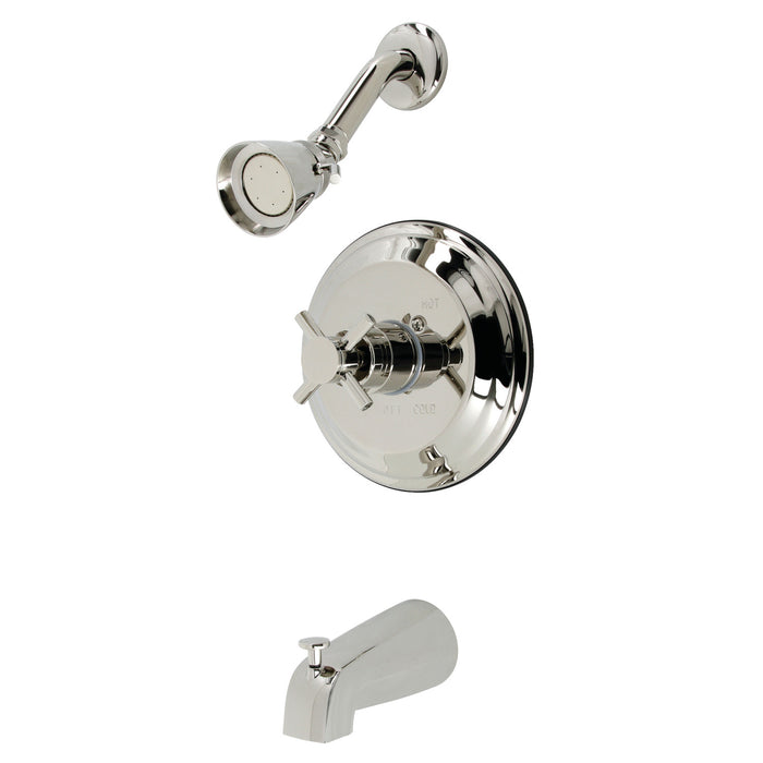 Kingston Tulare KB2636DX - Concord Single-Handle Pressure Balanced Tub and Shower Faucet, Polished Nickel