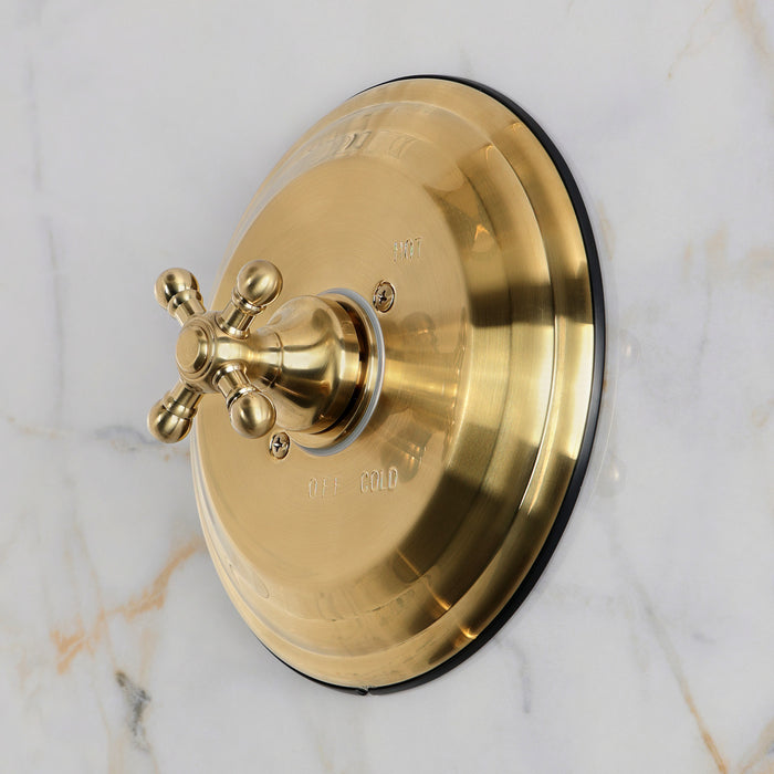 Kingston Metropolitan KB2637BXE Single-Handle Pressure Balanced Shower Valve and Trim Set, Brushed Brass (Valve Included)
