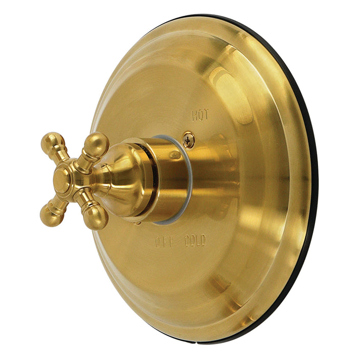 Kingston Metropolitan KB2637BXE Single-Handle Pressure Balanced Shower Valve and Trim Set, Brushed Brass (Valve Included)