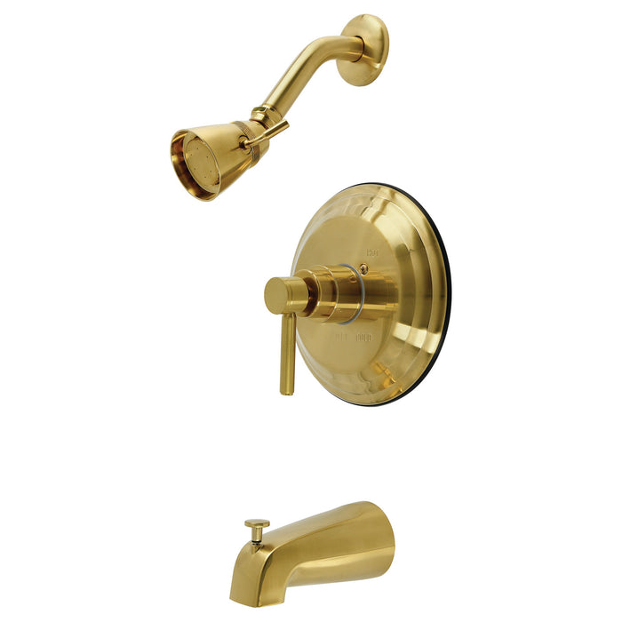 Kingston Tulare KB2637DL - Concord Single-Handle Pressure Balanced Tub and Shower Faucet, Brushed Brass