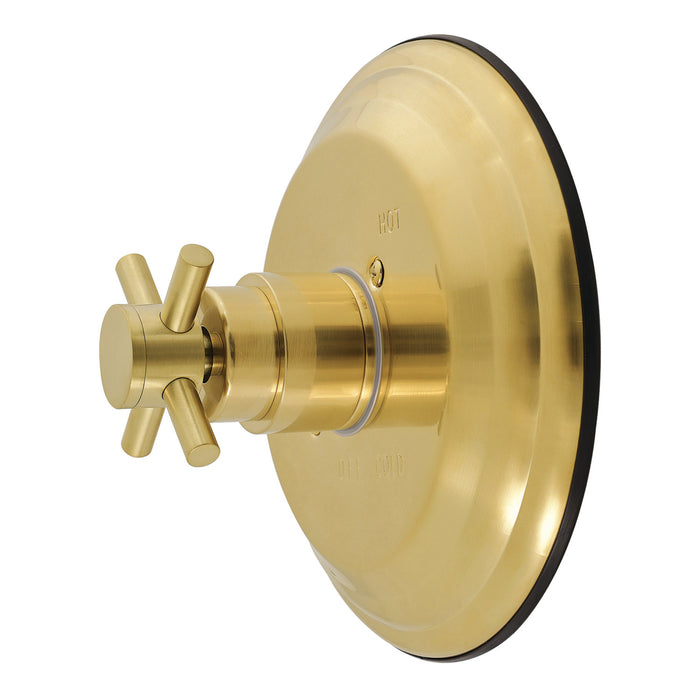 Kingston Concord KB2637DXE Single-Handle Pressure Balanced Shower Valve and Trim Set, Brushed Brass (Valve Included)