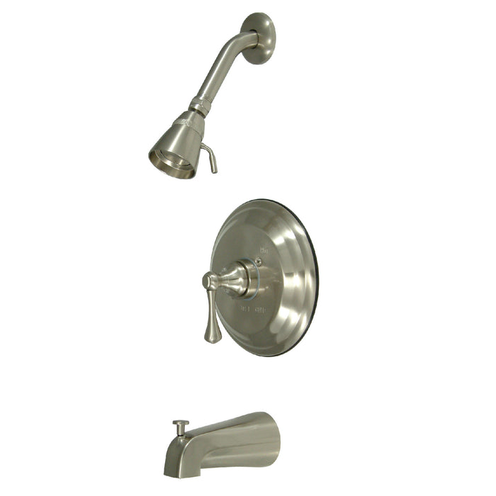 Kingston Magellan KB2638BL Single-Handle Pressure Balanced Tub and Shower Faucet, Brushed Nickel