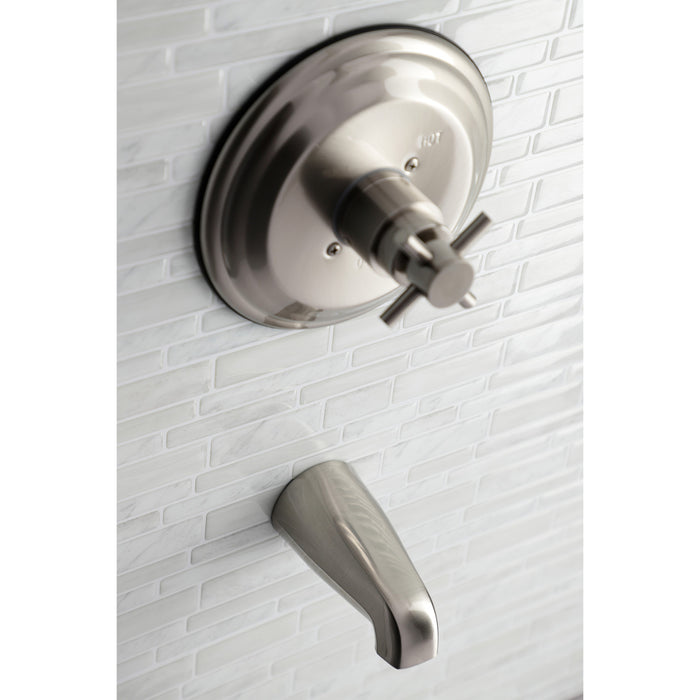 Kingston Tulare KB2638DXTO - Concord Single-Handle Pressure Balanced Tub Faucet, Brushed Nickel