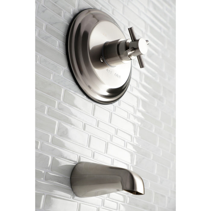 Kingston Tulare KB2638DXTO - Concord Single-Handle Pressure Balanced Tub Faucet, Brushed Nickel
