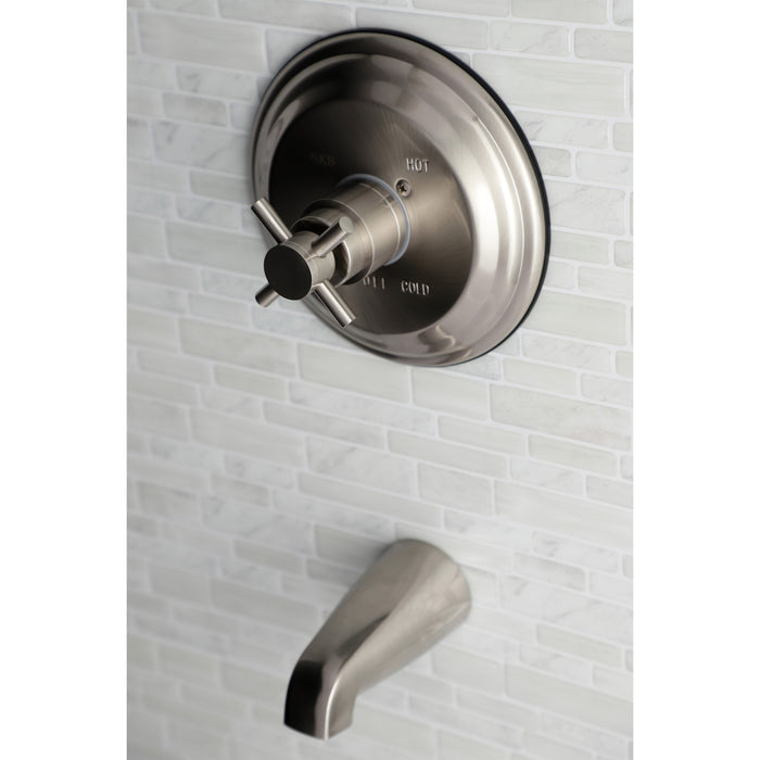 Kingston Tulare KB2638DXTO - Concord Single-Handle Pressure Balanced Tub Faucet, Brushed Nickel