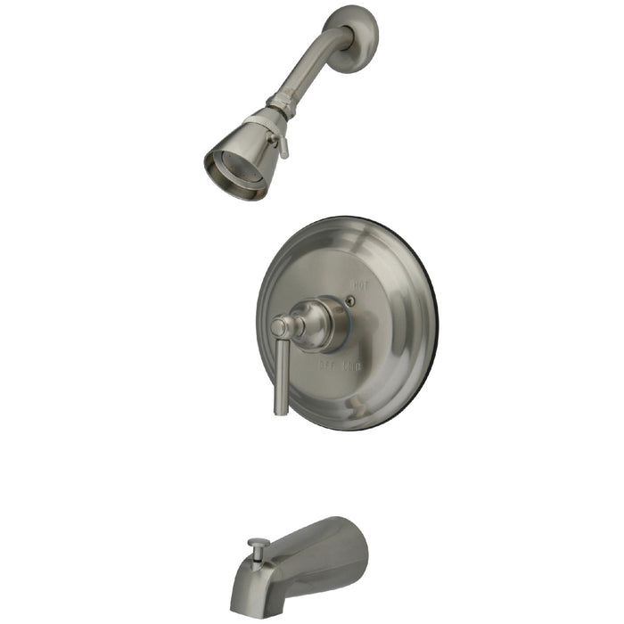 Kingston Tulare KB2638EL - Elinvar Single-Handle Pressure Balanced Tub and Shower Faucet, Brushed Nickel