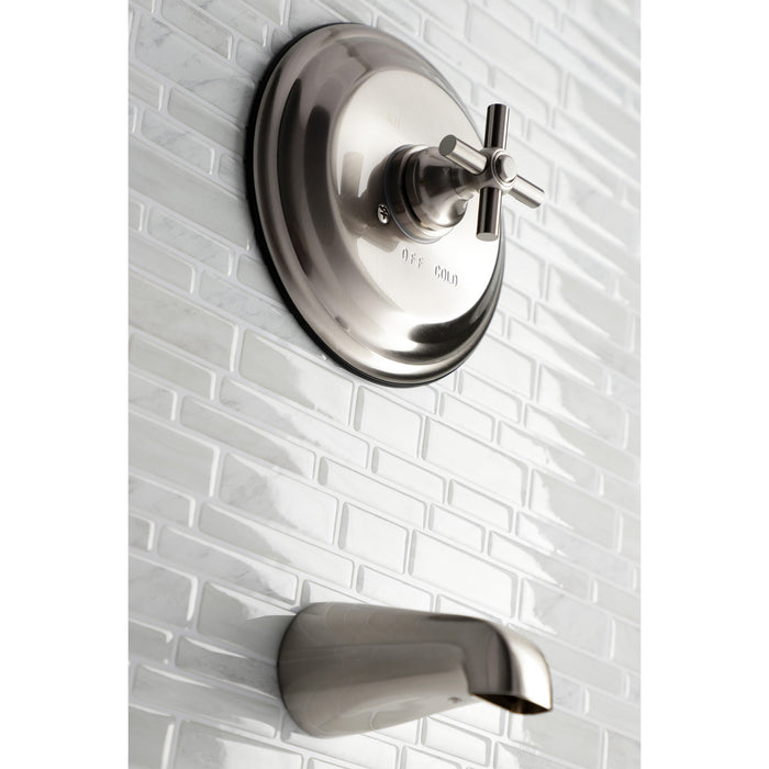 Kingston Tulare KB2638EXTO Single-Handle Pressure Balanced Tub Faucet, Brushed Nickel