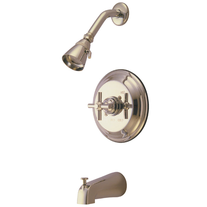 Kingston Tulare KB2638EXT Single-Handle Pressure Balanced Tub and Shower Faucet, Trim Only, Brushed Nickel