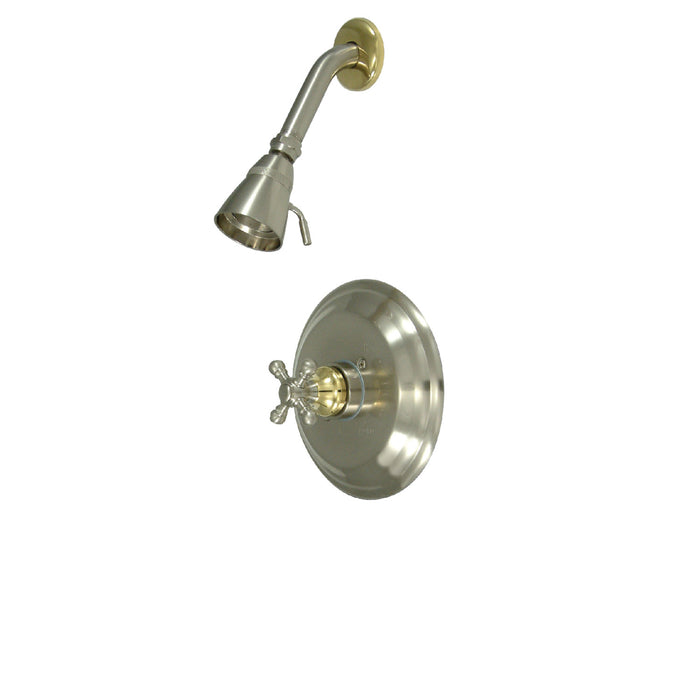 Kingston Heirloom KB2639BXSO - Metropolitan Single-Handle Pressure Balanced Shower Faucet, Brushed Nickel/Polished Brass