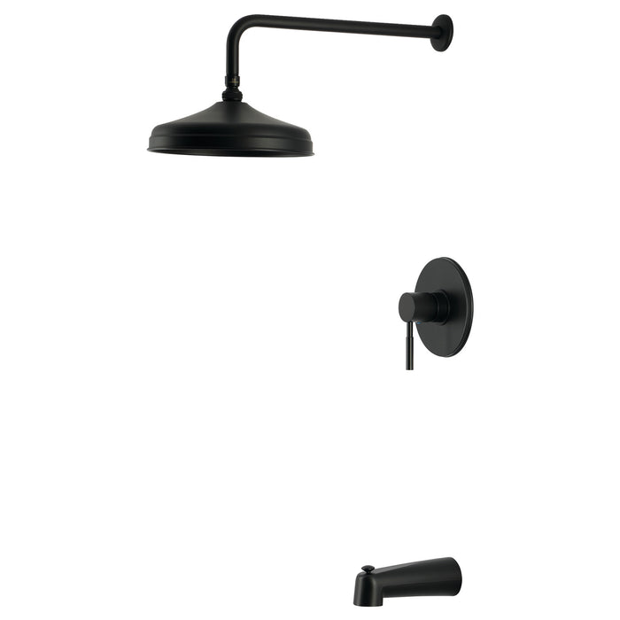 Kingston Concord KB2690DLT Single-Handle Pressure Balanced Tub and Shower Faucet, Matte Black