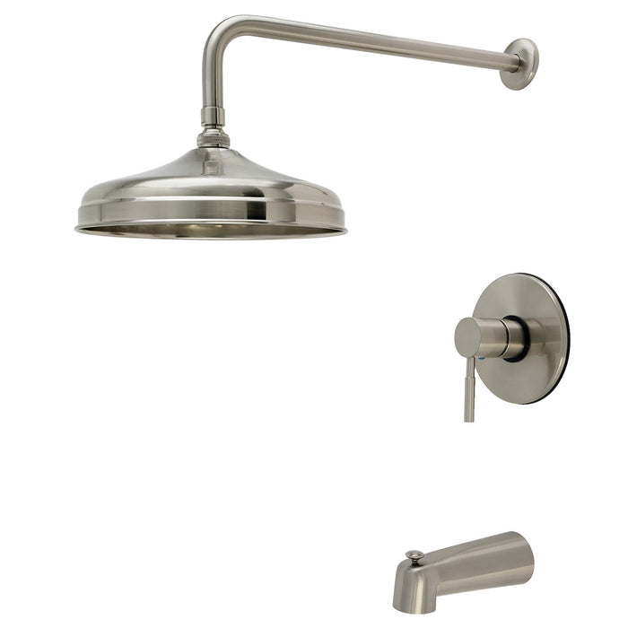 Kingston Concord KB2698DLT Single-Handle Pressure Balanced Tub and Shower Faucet, Brushed Nickel
