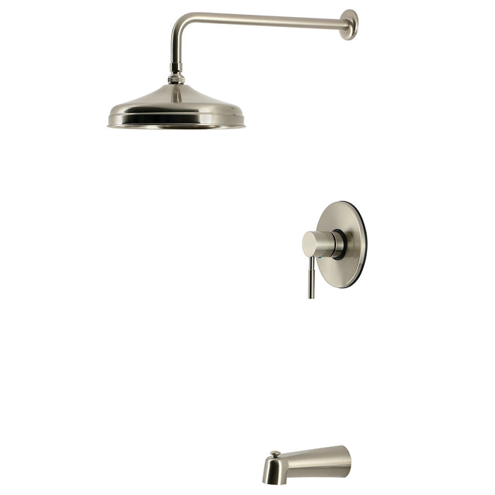 Kingston Concord KB2698DL Single-Handle Pressure Balanced Tub and Shower Faucet, Brushed Nickel
