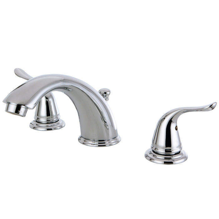 Yosemite KB2961YL Two-Handle 3-Hole Deck Mount Widespread Bathroom Faucet with Plastic Pop-Up, Polished Chrome
