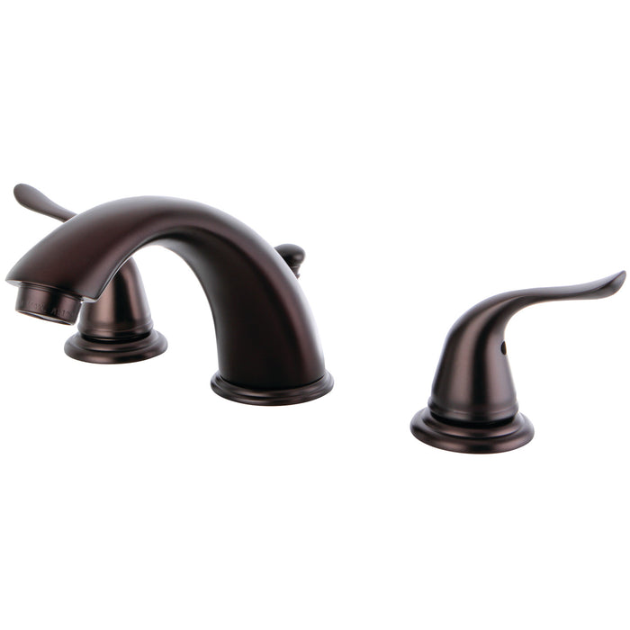 Yosemite KB2965YL Two-Handle 3-Hole Deck Mount Widespread Bathroom Faucet with Plastic Pop-Up, Oil Rubbed Bronze