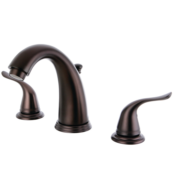Yosemite KB2985YL Two-Handle 3-Hole Deck Mount Widespread Bathroom Faucet with Plastic Pop-Up, Oil Rubbed Bronze