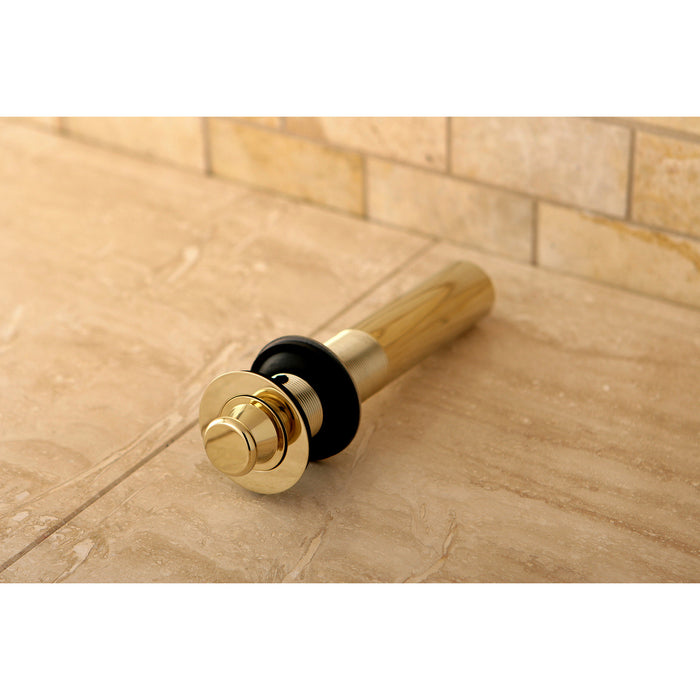 Kingston Heirloom KB3002 - Fauceture Brass Lift and Turn Bathroom Sink Drain with Overflow, 17 Gauge, Polished Brass