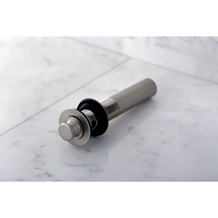 Kingston Heirloom KB3008 - Fauceture Brass Lift and Turn Bathroom Sink Drain with Overflow, 17 Gauge, Brushed Nickel