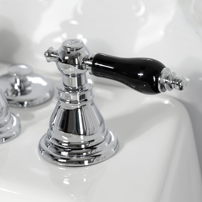 Duchess KB321AKL Three-Handle Deck Mount Vertical Spray Bidet Faucet with Brass Pop-Up, Polished Chrome