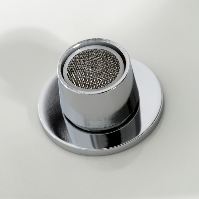 Duchess KB321AKL Three-Handle Deck Mount Vertical Spray Bidet Faucet with Brass Pop-Up, Polished Chrome