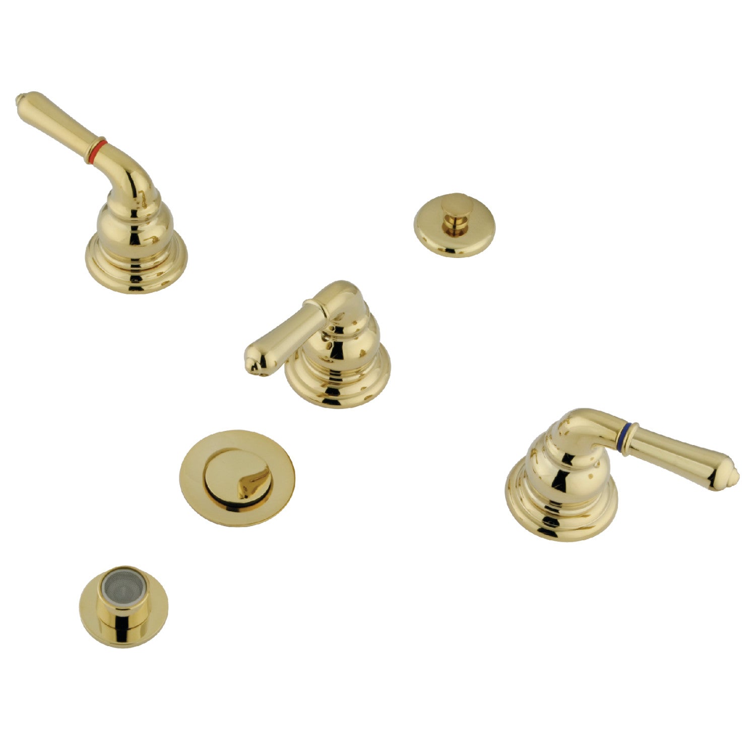 Kingston Brass Magellan Wannen-/Duscharmatur – Gebürstetes Messing, Wandmontiert, ADA-konform