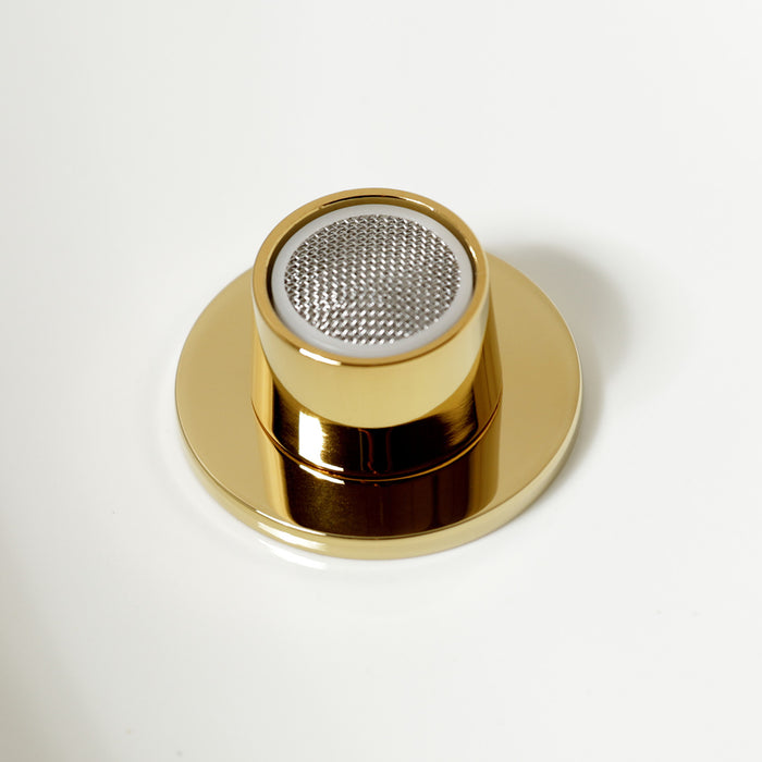 Kingston Heirloom KB322AX - Victorian Three-Handle Deck Mount Vertical Spray Bidet Faucet with Brass Pop-Up, Polished Brass