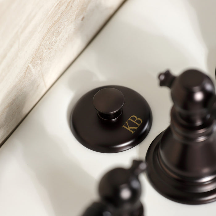 Kingston Heirloom KB325AKL - Duchess Three-Handle Deck Mount Vertical Spray Bidet Faucet with Brass Pop-Up, Oil Rubbed Bronze