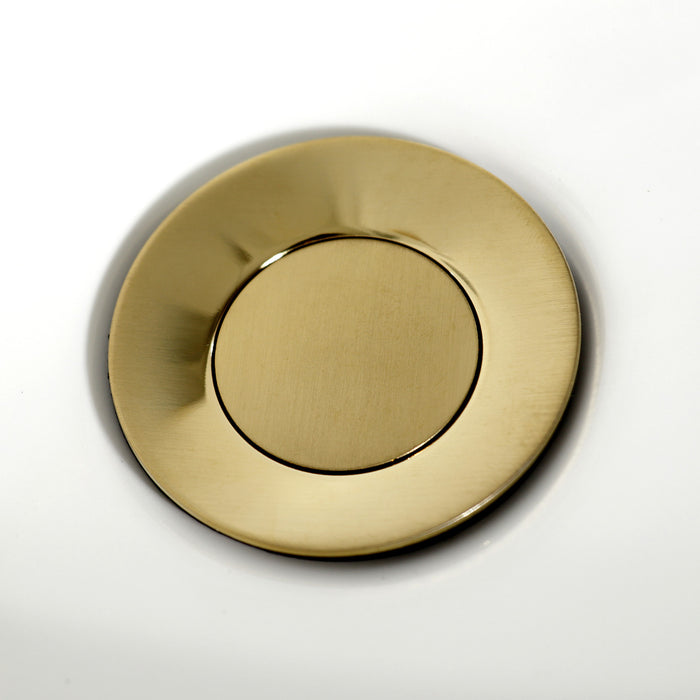 Kingston Tulare KB327FL - Royale Three-Handle Deck Mount Vertical Spray Bidet Faucet with Brass Pop-Up, Brushed Brass