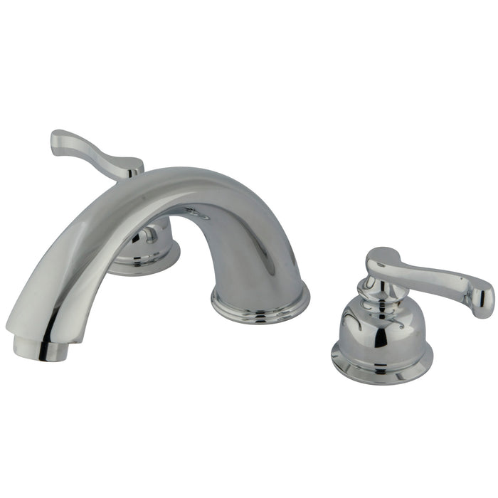 Kingston KB361FL Two-Handle 3-Hole Deck Mount Roman Tub Faucet, Polished Chrome