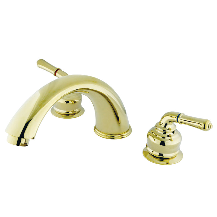 Kingston Brass KS23685NL Nápoles - Llenador De Bañera Romana Con Ducha De Mano, Níquel Cepillado