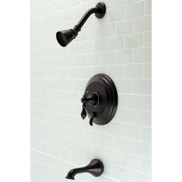 Kingston Heirloom KB36300ACL - American Classic Single-Handle Pressure Balanced Tub and Shower Faucet, Matte Black
