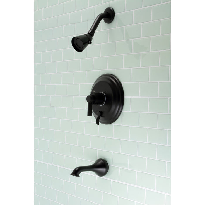 Kingston Tulare KB36300NDL - NuvoFusion Single-Handle Pressure Balanced Tub and Shower Faucet, Matte Black